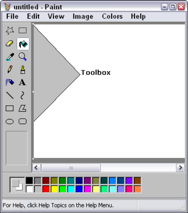 Figure 10-7: Toolboxes provide another way to group icons for easy access.